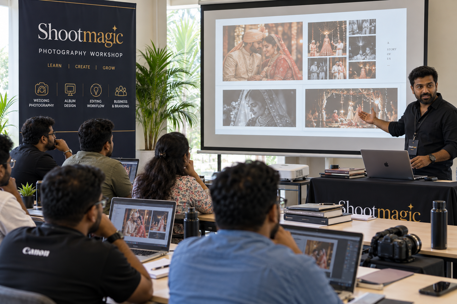 Illustrative Shootmagic training workshop scene