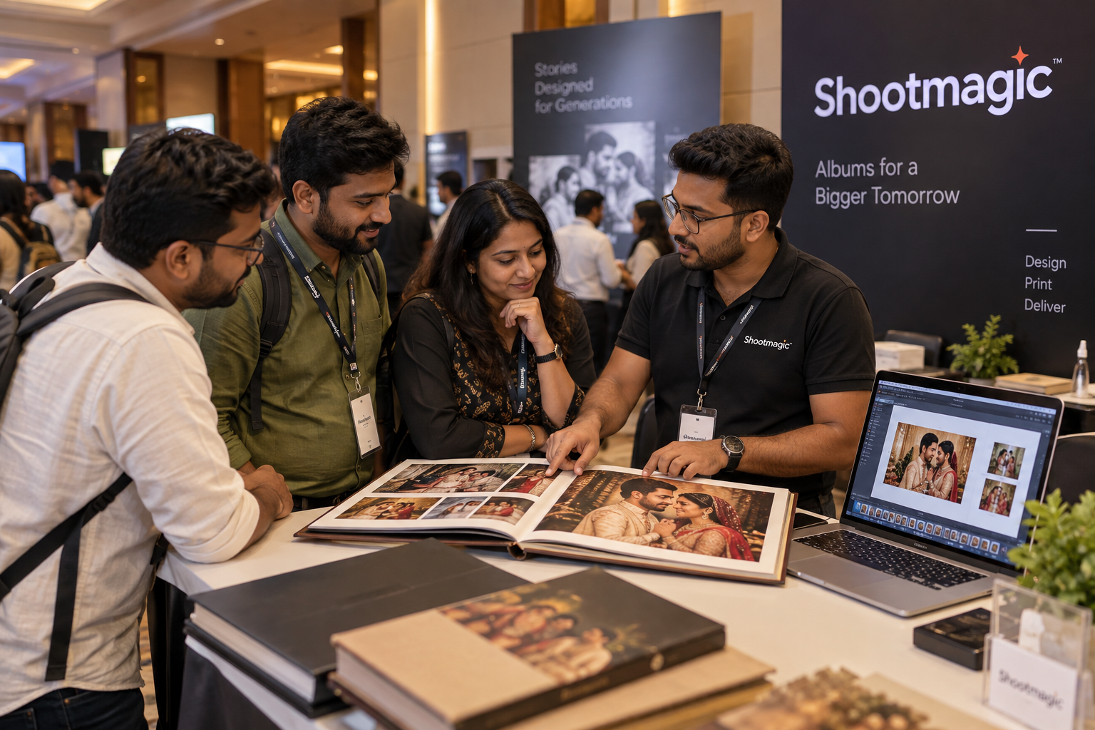 Illustrative Shootmagic photographer networking scene